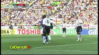 Ronaldinho vs England  2002 World Cup Quarter Final HD [upl. by Olympe]