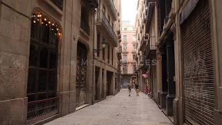 Barcelona Alleyway Free Stock Footage [upl. by Nathanson]