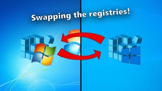 Swapping the Windows 7 and Windows 10 registries [upl. by Chemash]