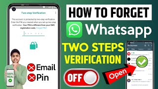 How To Reset Whatsapp Two Step Verification Pin Without Email  Reset Whatsapp Two Step Verification [upl. by Notnirb927]