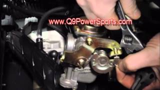 How to Replace the Carburetor on a TaoTao Chinese 50cc Gas Powered Moped  Q9 PowerSports USA [upl. by Natanoj640]