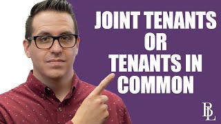 Joint tenancy Vs Tenancy in common [upl. by Eednar]