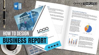 How to Design Printable Business Report in MS Word with Cover Page in a Booklet Style [upl. by Ytsenoh]