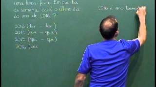 Aritmética  Aula 37  Problemas com calendários [upl. by Eileek301]