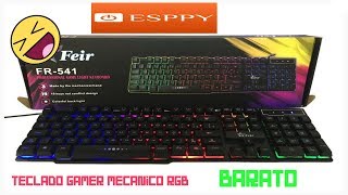 Teclado GAMER SUPER BARATO Semi Mecanico RGB [upl. by Nilek355]