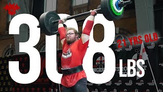 140kg Axle Press for 6 Ft 21 yrs old beast Joe Oliver [upl. by Sila]