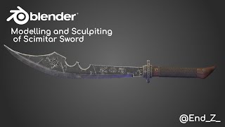 Blender Modelling and Sculpiting of Scimitar Sword [upl. by Enetsirk]