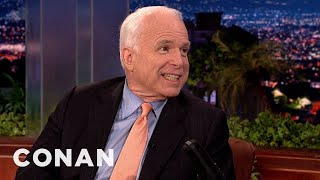 John McCain “What’s The Point If We Just Yell At Each Other”  CONAN on TBS [upl. by Emmerie731]