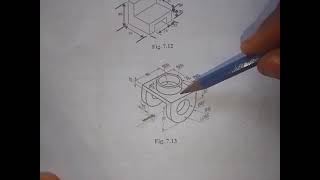 orthographic projection drawing having circular part [upl. by Mathre500]