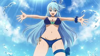 Aqua on the Beach Moments  KonoSuba VN  Aqua Route [upl. by Phaih422]