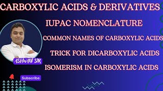 IUPAC NOMENCLATURE amp ISOMERISM IN CARBOXYLIC ACIDS II ALDEHYDE KETONE CARBOXYLIC CLASS 12 CHEMISTRY [upl. by Airamak]