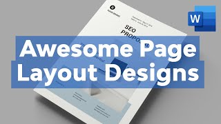 Make Awesome Page Layout Designs in Microsoft Word [upl. by Nabroc]