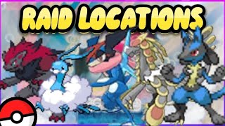 ALL RAID BATTLE LOCATIONS IN POKÉMON BRICK BRONZE  GAME LINK [upl. by Eedyak782]