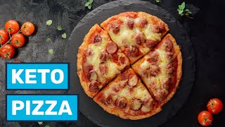 ¡DELICIOSA PIZZA KETO  Con Masa de Harina de Almendras [upl. by Cosme]