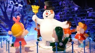 ICE 2013  Frosty the Snowman at Gaylord Palms Resort Full Detailed WalkThrough of Ice Sculptures [upl. by Brass]