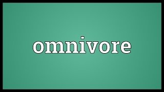 Omnivore Meaning [upl. by Midis]