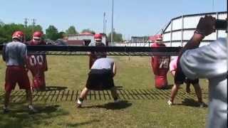 Davis Offensive Line Drills  Chutes [upl. by Lisabeth]