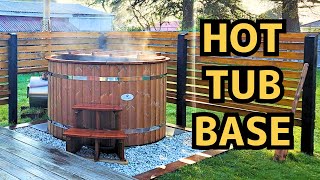 How to Build A Hot Tub Base  DIY Hot tub foundation ideas  Crushed Stone Hot Tub Spa Base [upl. by Yetsirhc]