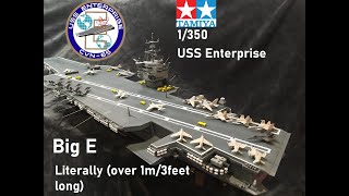 Building and Painting USS Enterprise CV65 1350 from Tamiya [upl. by Fusuy]