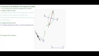Construction de la médiatrice dun segment au compas [upl. by Nyltac]