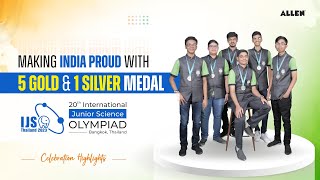 Making India Proud with 5 Gold amp 1 Silver Medal 🏅20th International Junior Science Olympiad  ALLEN [upl. by Geibel]