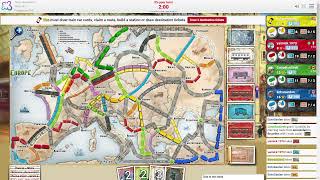 Ticket To Ride Europe We Complete How Many Tickets [upl. by Anehsuc842]