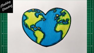 How to Draw a Heart Shaped Earth [upl. by Bak]