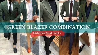 Green Blazer Combination  Green Blazer Matching Shirt and Pants [upl. by Wernick]