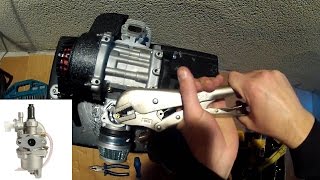 How to Clean Pocket Bike Carburetor Instructions  49cc Engine [upl. by Nilok550]