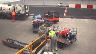 Baggage handling  Prague Airport [upl. by Nailluj]