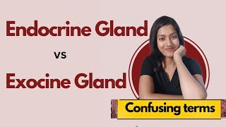 Difference between Endocrine Gland and Exocrine Gland  Confusing terms  Class 10 [upl. by Blackmun625]