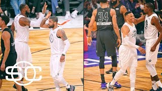 LeBron Kyrie KD and Russell show chemistry in AllStar win  SportsCenter  ESPN [upl. by Goodspeed]