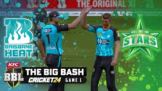 BBL13  Brisbane Heat v Melbourne Stars  Match 1  Cricket 24 [upl. by Arianna]