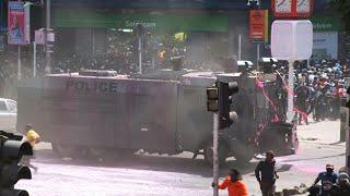 Kenyan demonstrators protest in Nairobis city centre  AFP [upl. by Namharludba]