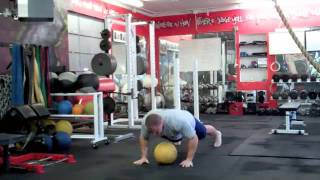 Plyo Push Ups On Medicine Ball [upl. by Atisusej]