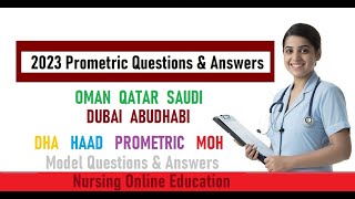 2023 Prometric Questions amp Answers for Nurses Prometric QATAR OMAN SAUDI  HAADDHA Part 4 [upl. by Wakeen757]