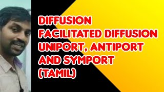 Diffusion  Facilitated diffusion  Uniport Antiport and symport  Tamil [upl. by Eecrad733]