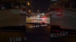 Hellcat  F150 vs Nissan GTR dodge ford nissan ￼ [upl. by Ardnama]