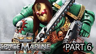 SPACE MARINE 2 PLAYTHORUGH PART 6 MISSION 6 SPACE DROP TO THE PLANET AND FIND THE AURORA DEVICE [upl. by Dyun234]