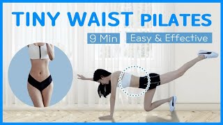 10 MIN FLAT BELLY PILATES AT HOME  TINY WAISTNO WIDER amp CORE  BEGINNER FRIENDLY Shirlyn Workout [upl. by Phylis]