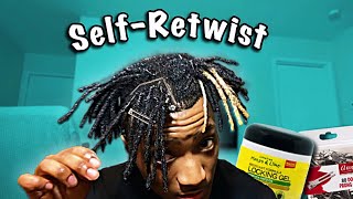 HOW TO RETWIST DREADLOCKS YOURSELF BEGINNER FRIENDLY  dreadlock journey [upl. by Giarla]