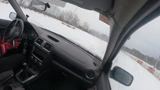 Tor Modlin  Subaru Impreza 20 160HP 2007  Trackday 20012024  Jazda po śniegu  Onboard 4 [upl. by Reggis]