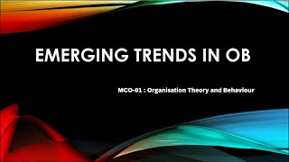 Emerging Trends in OB [upl. by Snave]