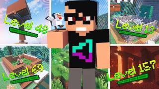 Sobrevivi 100 dias mas XP AUMENTA A BARREIRA no Minecraft  O FILME [upl. by Haonam263]