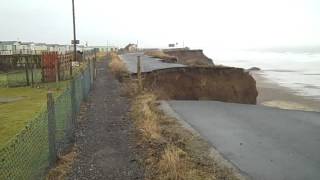 Skipsea coast road erosion [upl. by Akienahs]