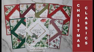 Stampin Up Christmas Classics FracturedFaux Shutter Card [upl. by Ned923]