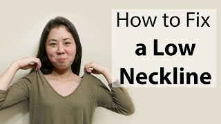 How to Fix a Low Neckline V Neck  Beginner Sewing Tutorial  DIY Tailoring [upl. by Lubow]