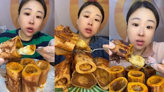 asmr mukbang spicy bone marrow  牛骨髓  牛肉の骨髄  쇠고기 골수  TỦY XƯƠNG BÒ  eatting  Médula ósea 807 [upl. by Lledo]