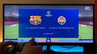 EAFC24  FC BARCELONA 4 x 0 SHAKHTAR DONETSK  CHAMPIONS LEAGUE  Gameplay [upl. by Fallon]