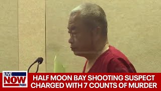 Half Moon Bay shooting suspect charged with 7 counts of murder  LiveNOW from FOX [upl. by Brunella903]